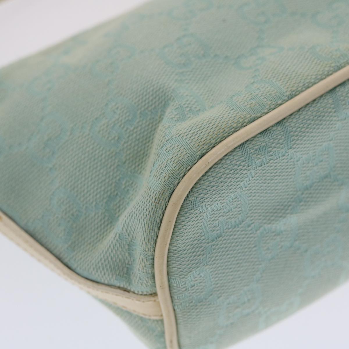 Gucci GG Canvas Accessory Pouch Light Blue White  49080