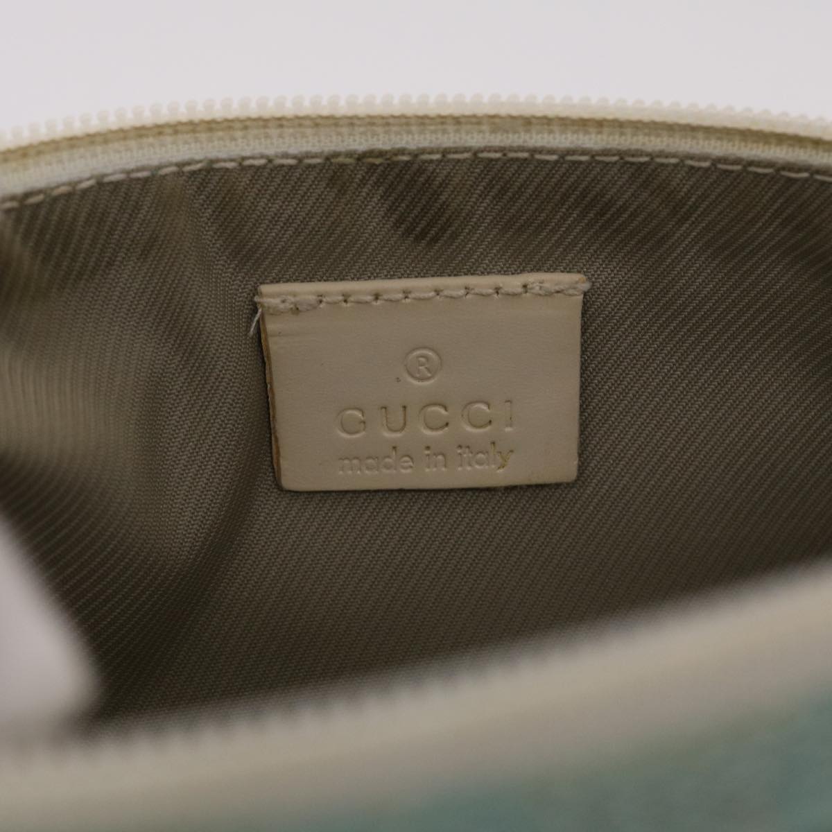 Gucci GG Canvas Accessory Pouch Light Blue White  49080