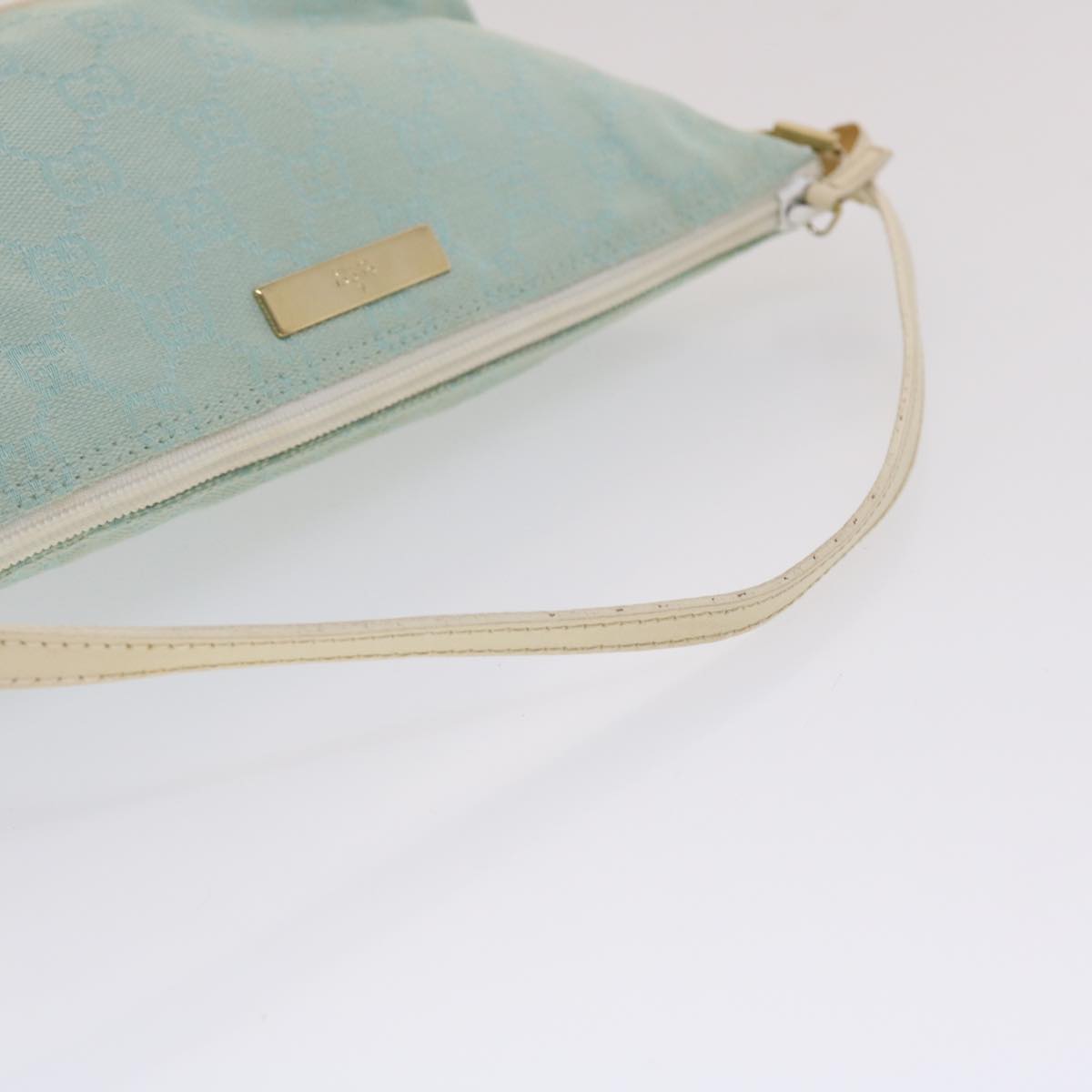 Gucci GG Canvas Accessory Pouch Light Blue White  49080