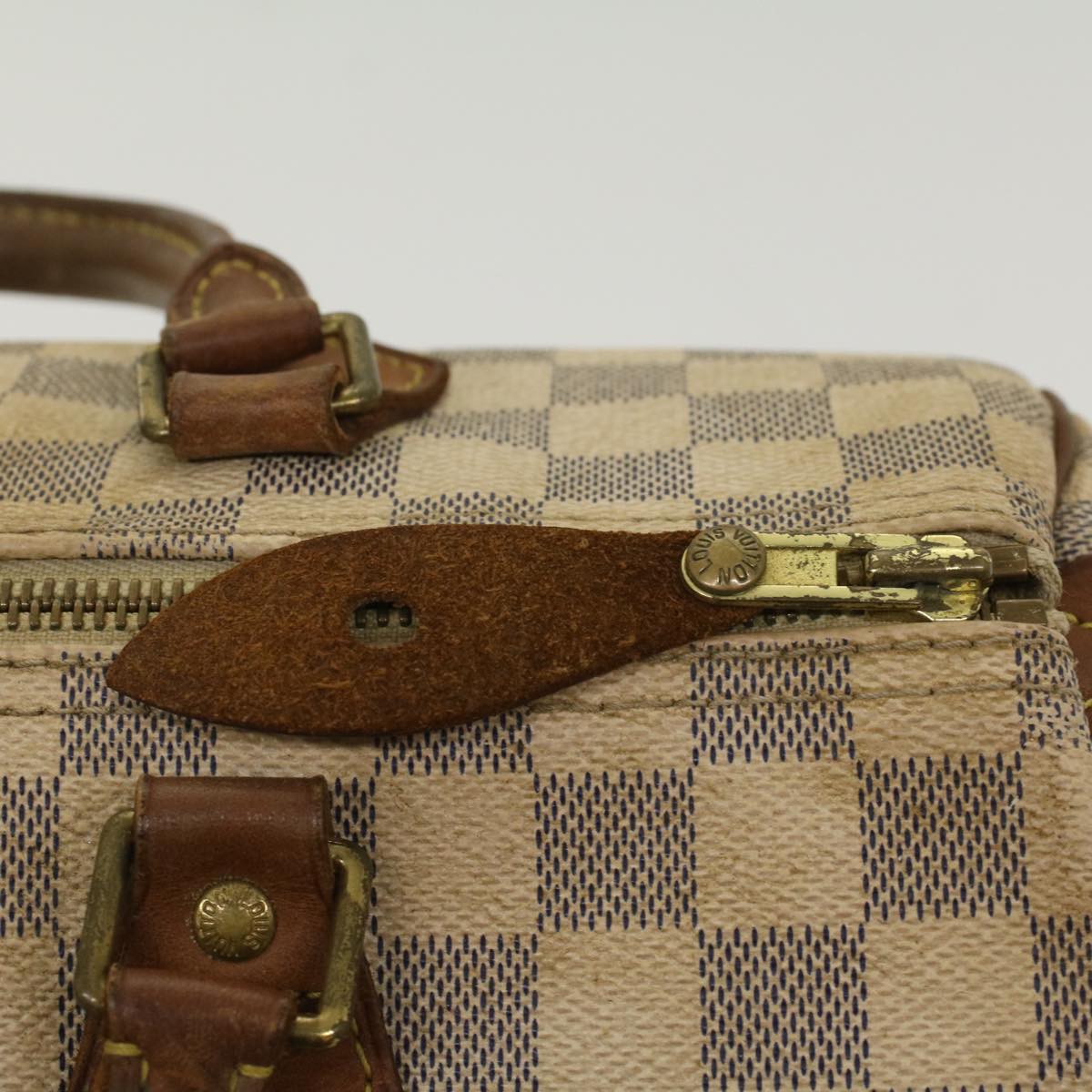 LOUIS VUITTON Damier Azur Speedy 30 Hand Bag N41533 LV Auth 49233