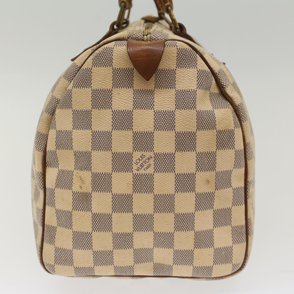 LOUIS VUITTON Damier Azur Speedy 30 Hand Bag N41533 LV Auth 49233
