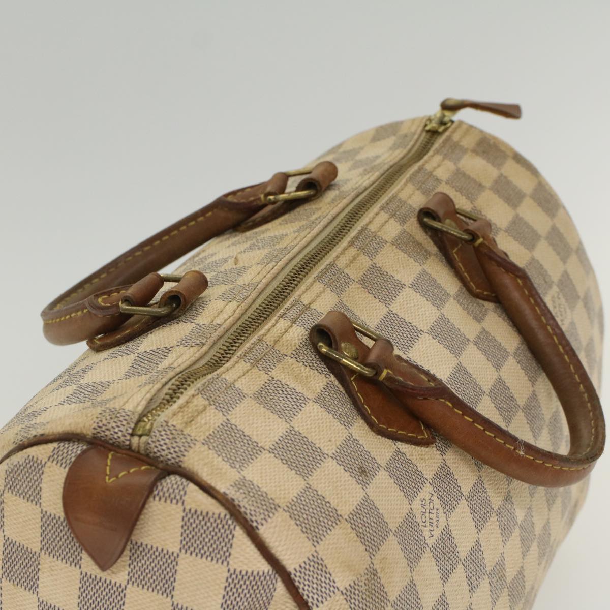 LOUIS VUITTON Damier Azur Speedy 30 Hand Bag N41533 LV Auth 49233