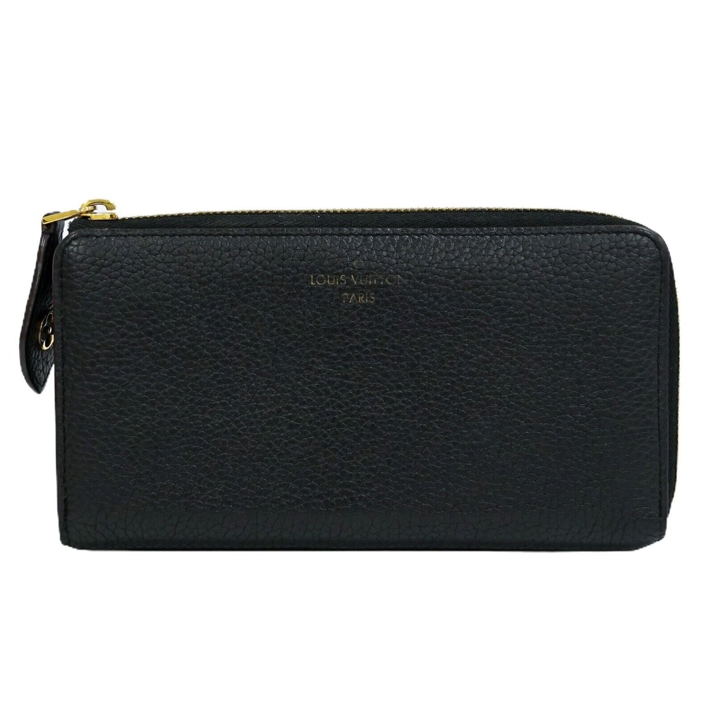 Louis Vuitton Black Leather Portefeuille com√®te wallet accessories