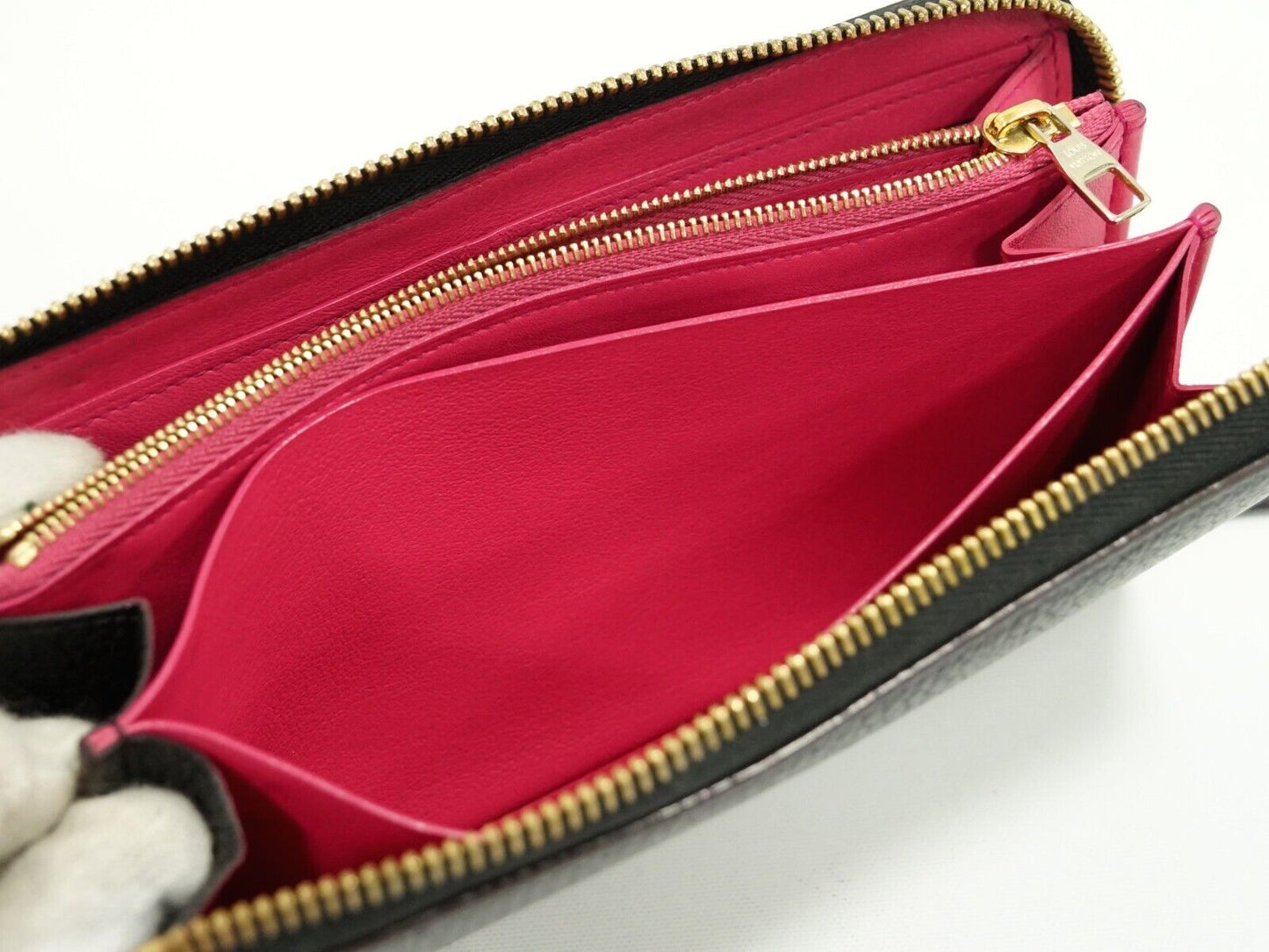Louis Vuitton Black Leather Portefeuille com√®te wallet accessories
