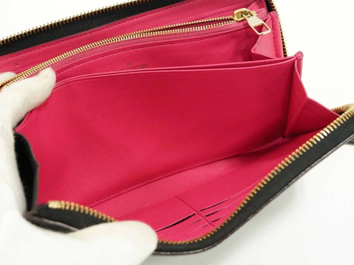 Louis Vuitton Black Leather Portefeuille com√®te wallet accessories