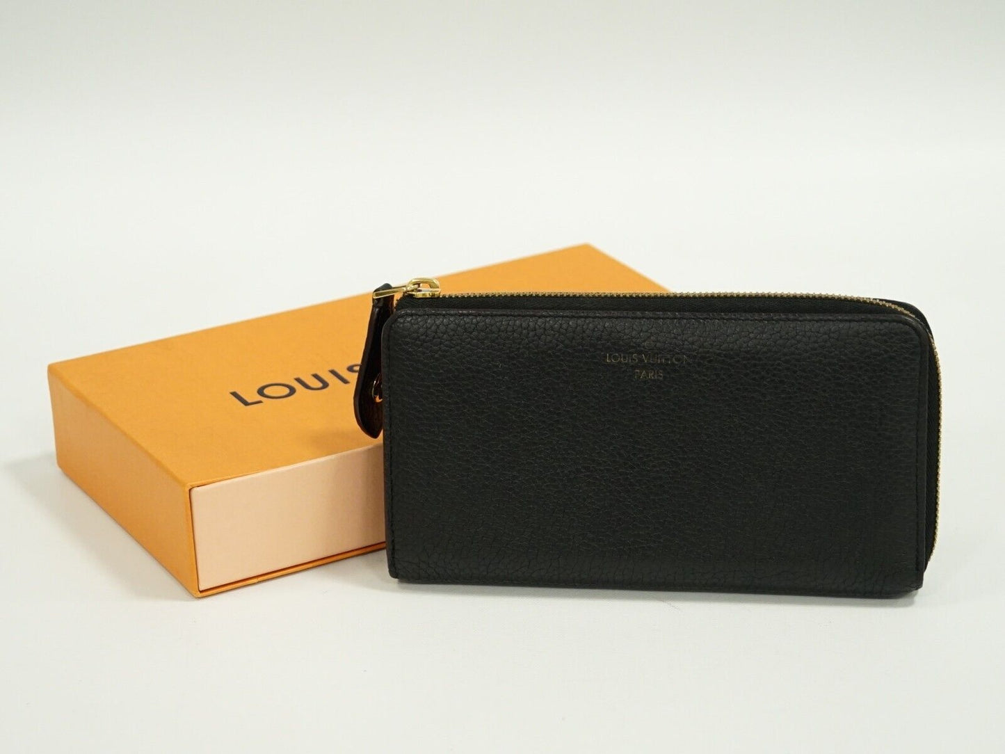 Louis Vuitton Black Leather Portefeuille com√®te wallet accessories