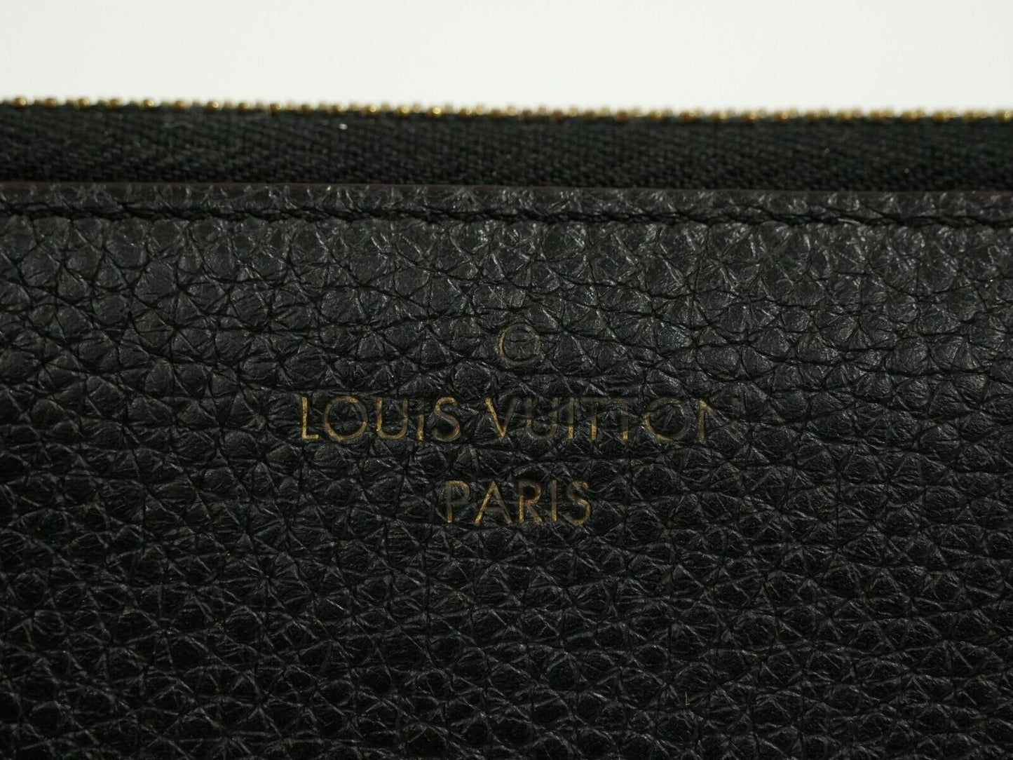 Louis Vuitton Black Leather Portefeuille com√®te wallet accessories