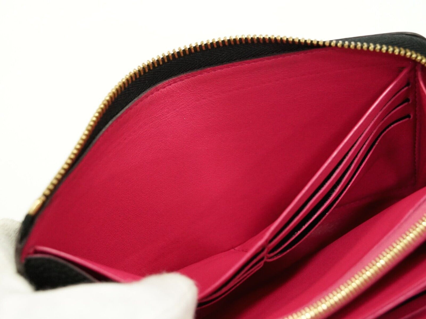 Louis Vuitton Black Leather Portefeuille com√®te wallet accessories