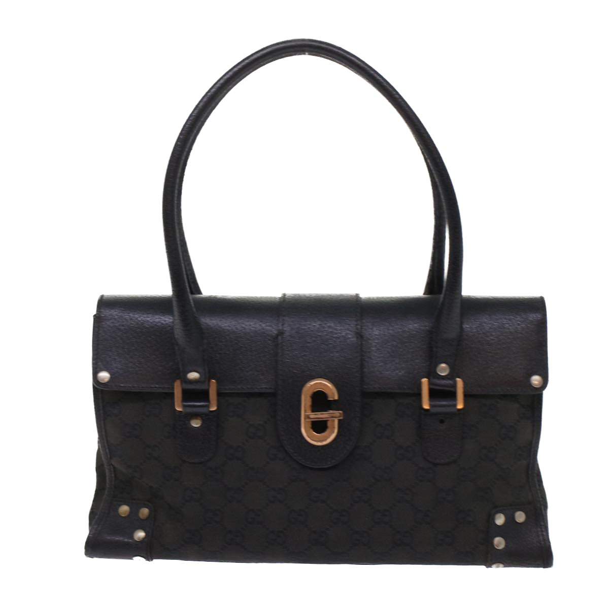 GUCCI GG Canvas Hand Bag Black  49297