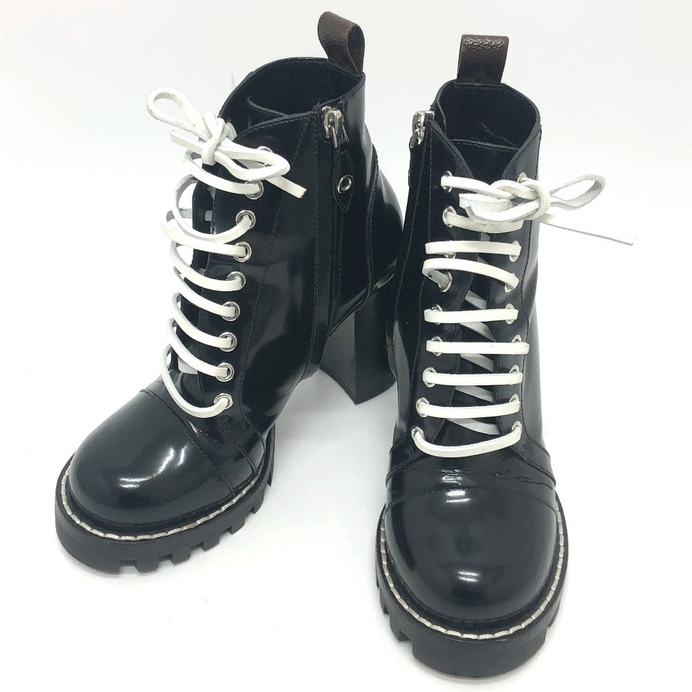 LOUIS VUITTON boots MA1117 leather black Star trail line 36 1/2