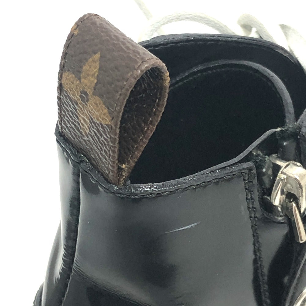LOUIS VUITTON boots MA1117 leather black Star trail line 36 1/2