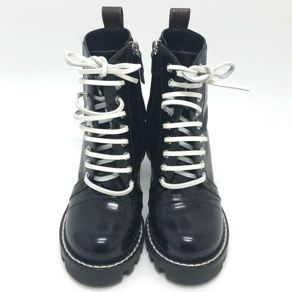LOUIS VUITTON boots MA1117 leather black Star trail line 36 1/2