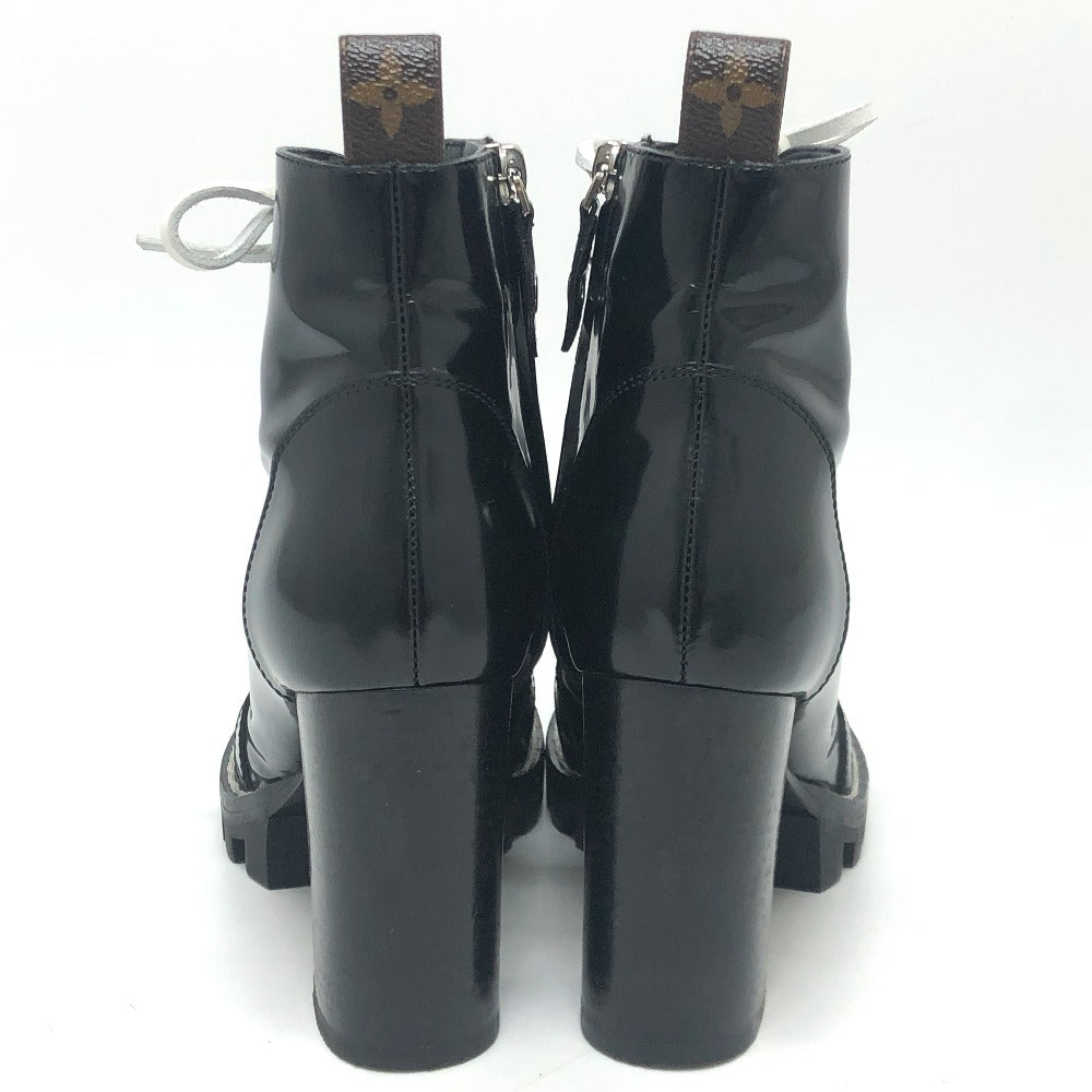 LOUIS VUITTON boots MA1117 leather black Star trail line 36 1/2