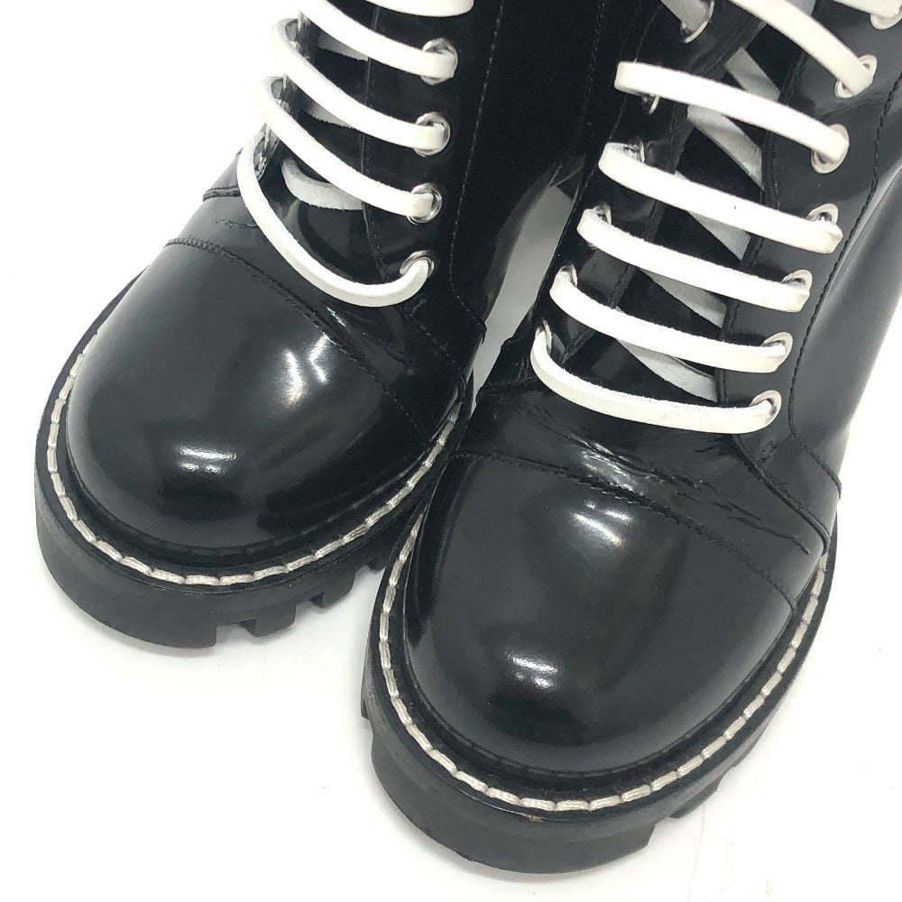 LOUIS VUITTON boots MA1117 leather black Star trail line 36 1/2