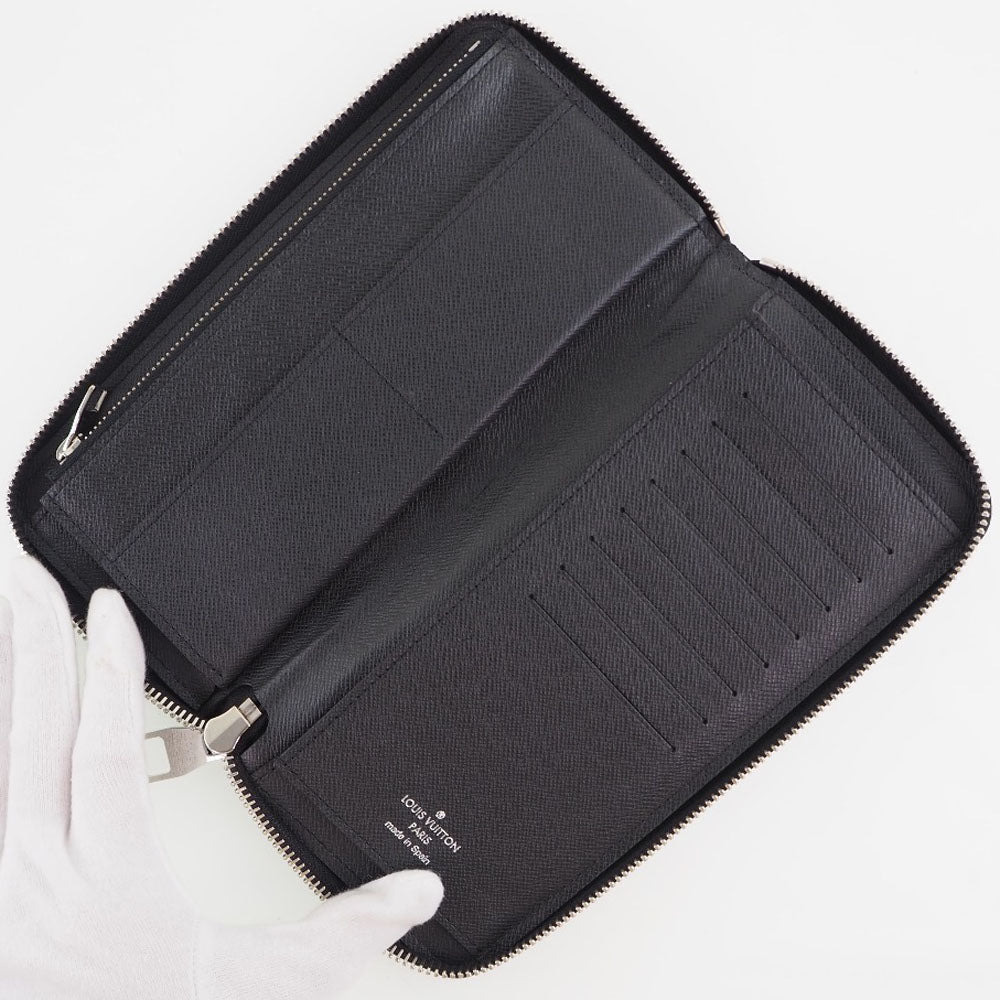 Louis Vuitton Black Leather Portefeuille zippy wallet accessories