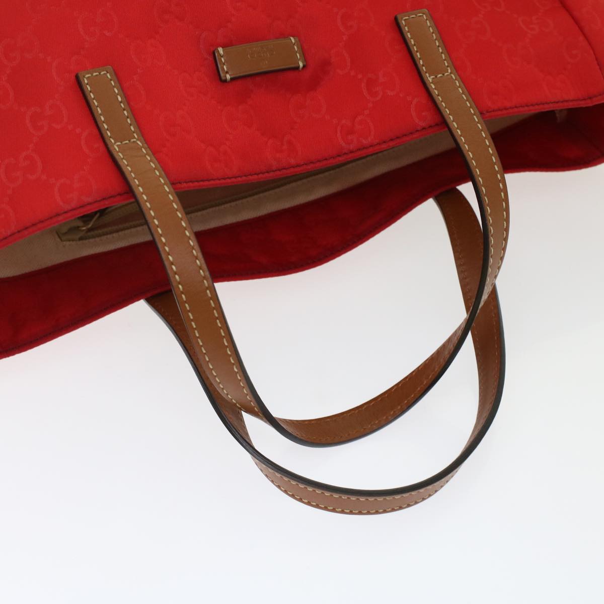 GUCCI GG Canvas Hand Bag Red 282439  49409