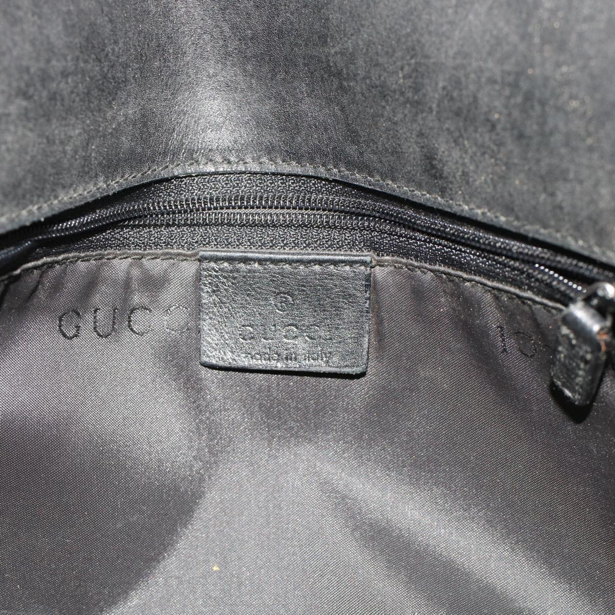 GUCCI Shoulder Bag Suede Black  49411