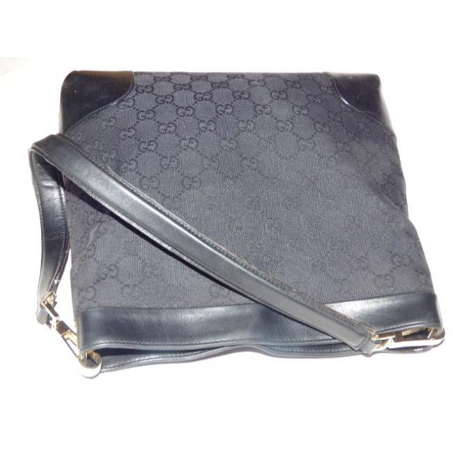 Gucci Supreme Shoulder Guccissima Print Top Handle Black And Gg Leather Hobo Bag