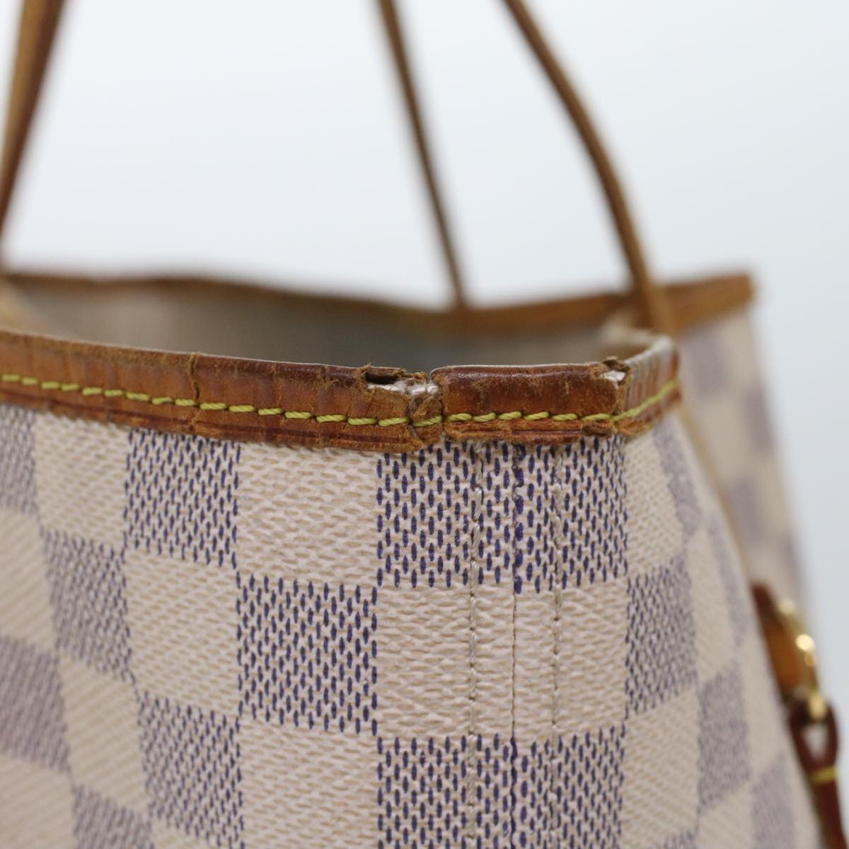 LOUIS VUITTON Damier Azur Neverfull GM Tote Bag N41360 LV Auth 49735