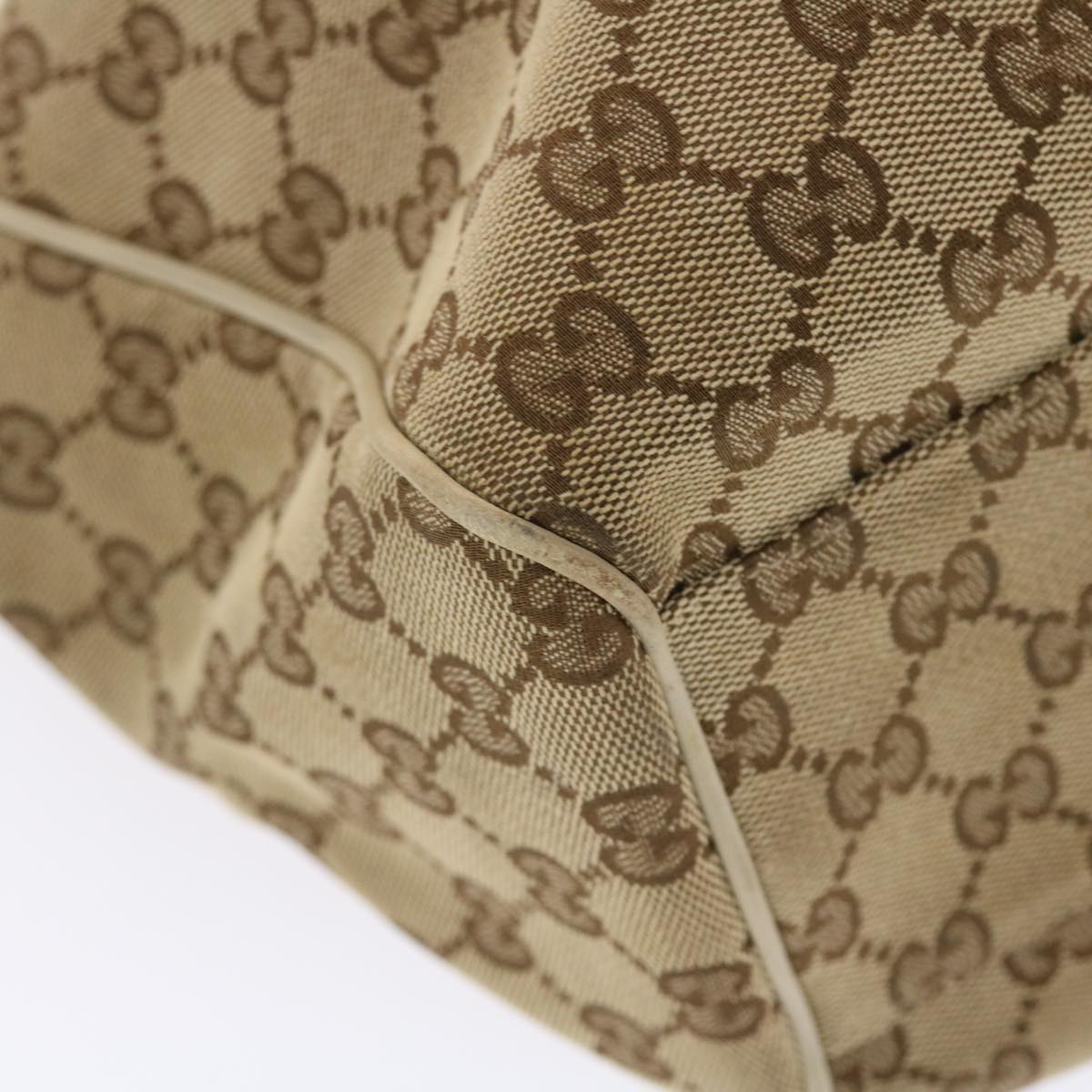 Gucci GG Canvas Hand Bag Beige 211944  49795