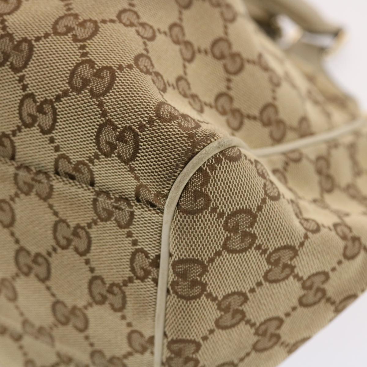 GUCCI GG Canvas Hand Bag Beige 211944  49795