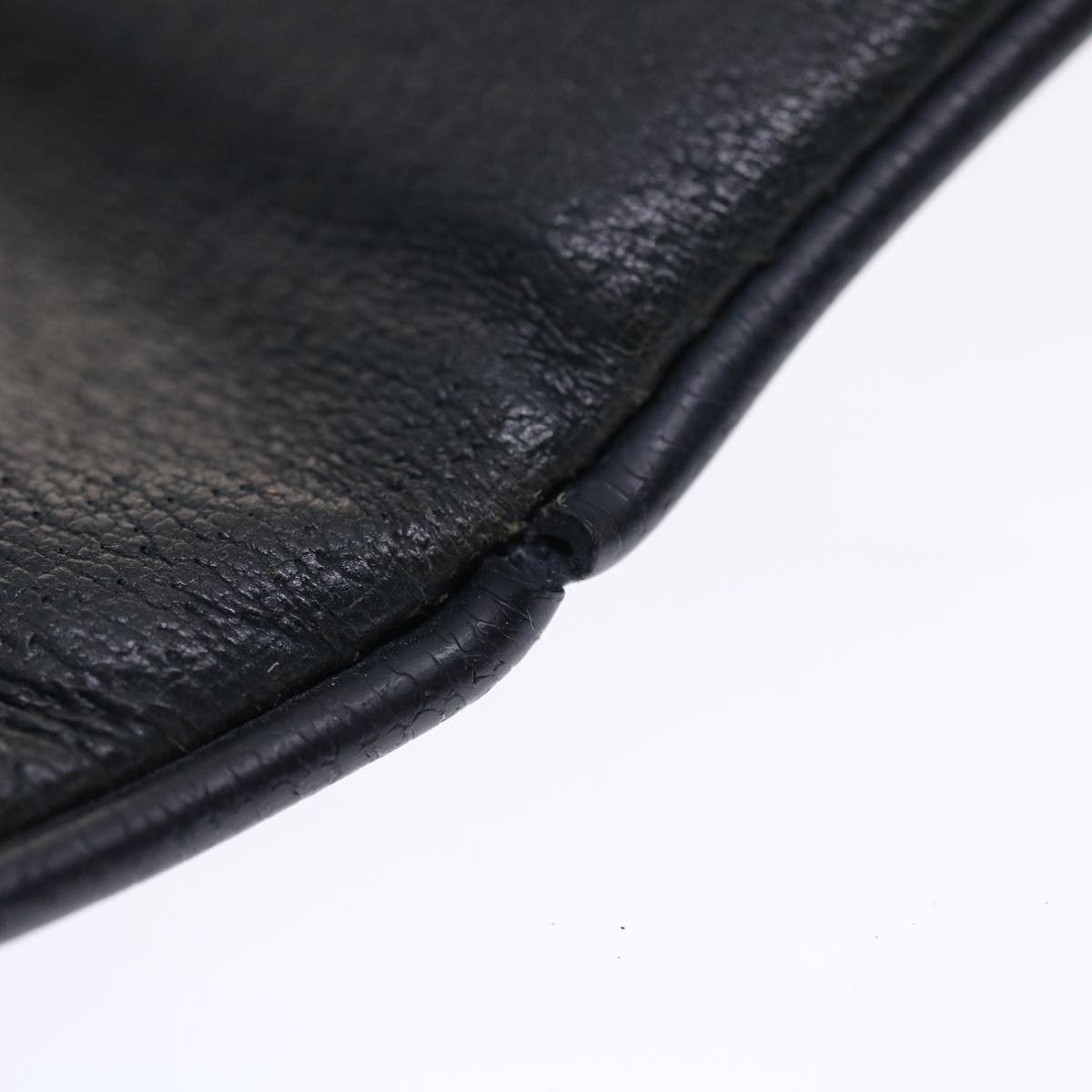 GUCCI GG Canvas Clutch Bag PVC Leather Gray Navy 89 02 075  49798
