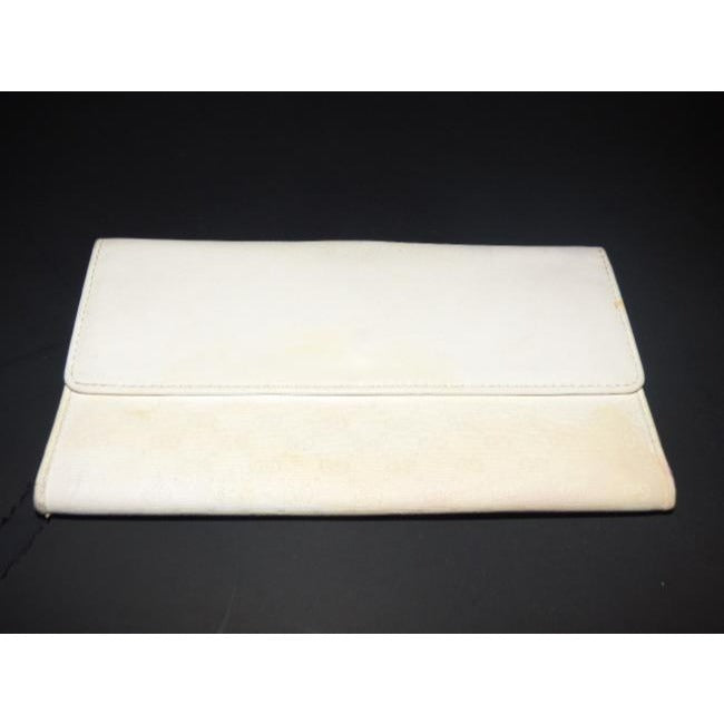 Gucci White Micro G Print Guccissima Wallet