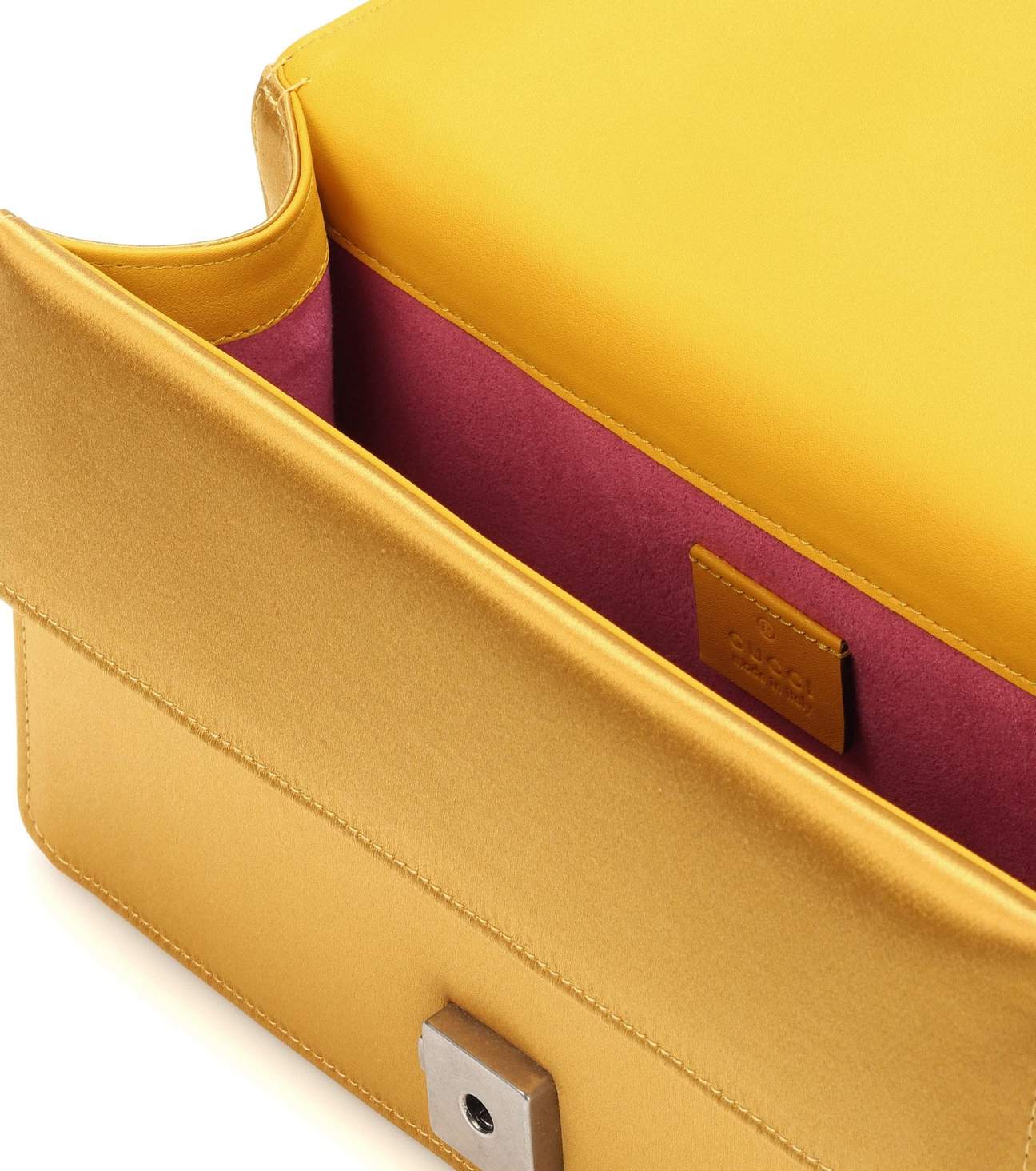 Gucci Small Dionysus Satin Shoulder Bag in Celestial Yellow