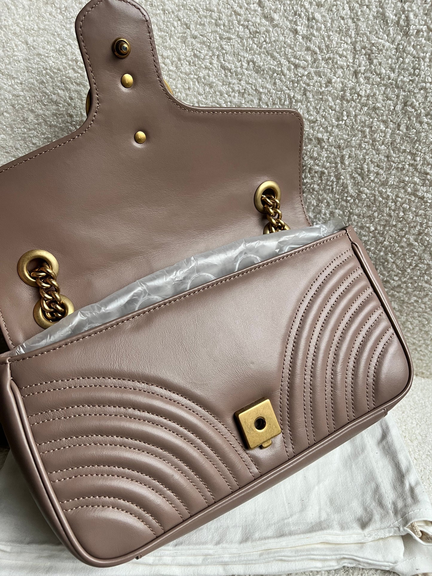 Gucci GG Dusty Pink Marmont Small Shoulder Bag (RRP £2070)