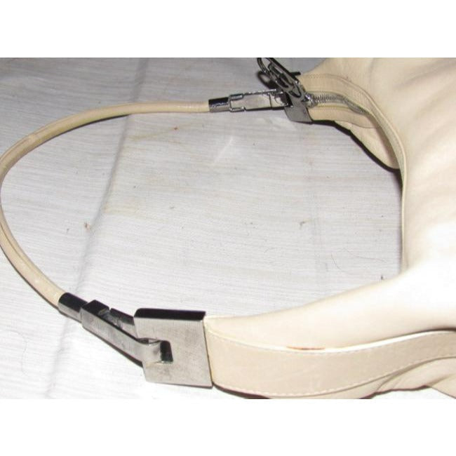 Gucci Shoulder Supple Style Cream Leather Hobo Bag
