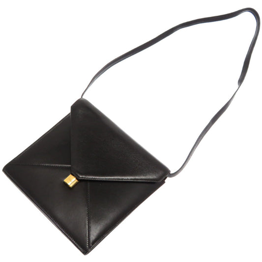 HERMES Shoulder Bag Box scarf black vintage Cadena Metal 2WAY Shoulder Bag Clutch Bag Women Used