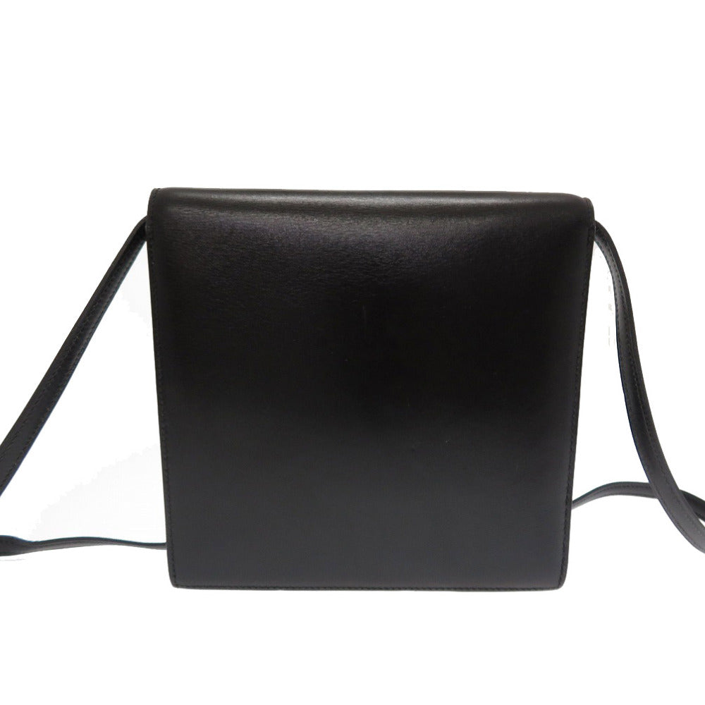 HERMES Shoulder Bag Box scarf black vintage Cadena Metal 2WAY Shoulder Bag Clutch Bag Women Used