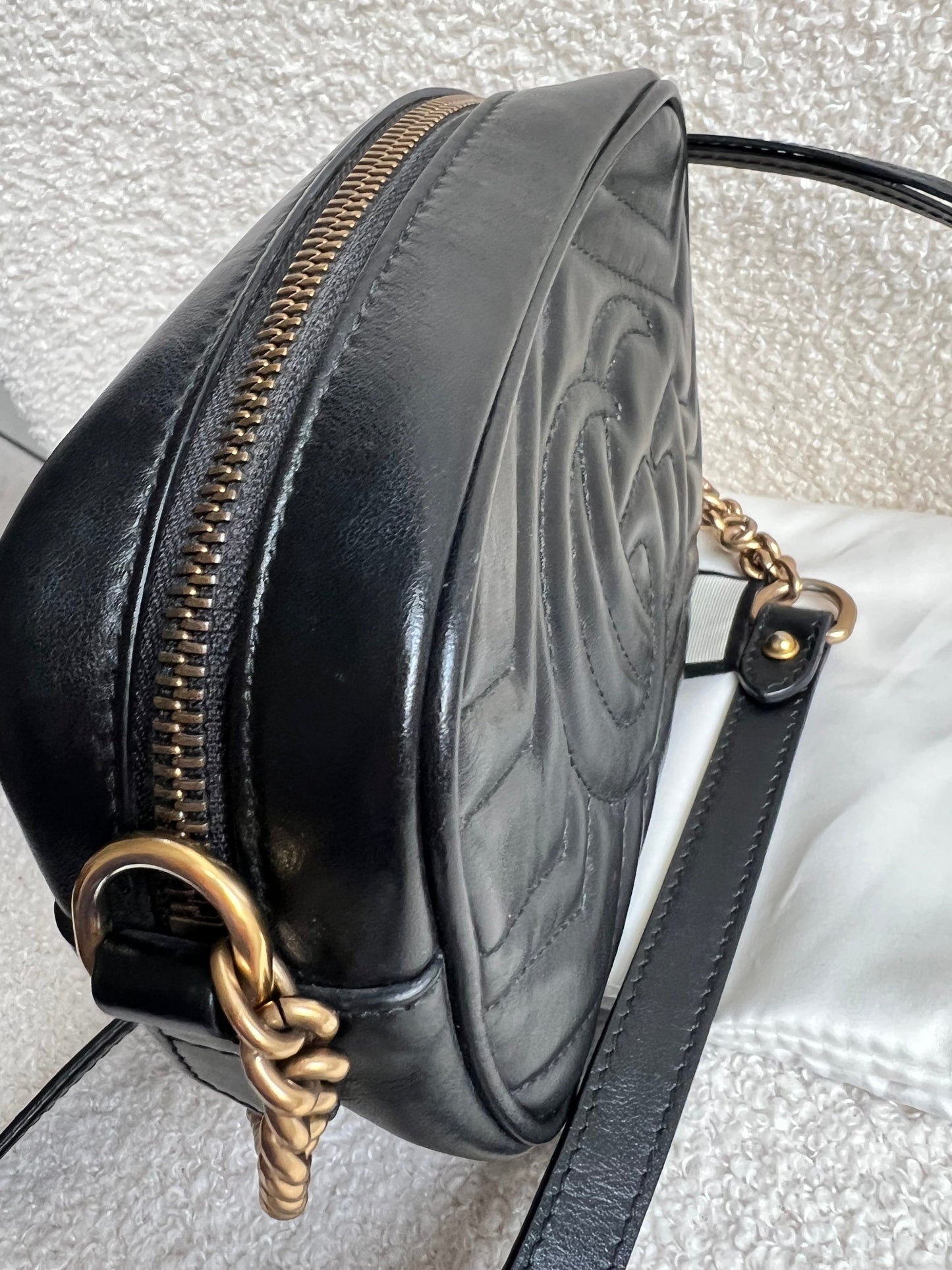 Gucci GG Black Marmont Mini Shoulder Bag (RRP £1,360)