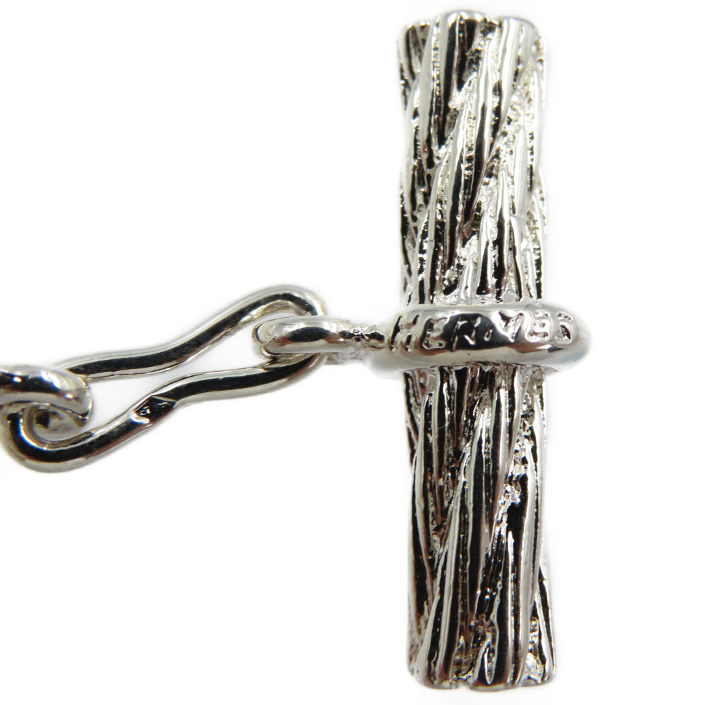 HERMES cuffs Silver925 Silver Rope motif