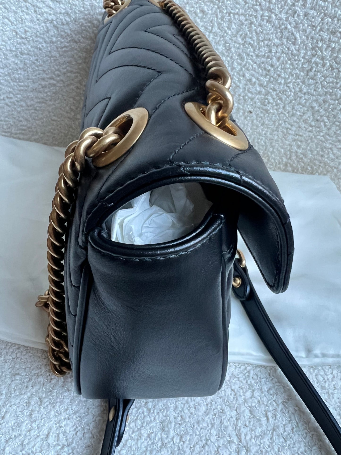 Gucci GG Black Marmont Small Shoulder Bag (RRP £2070)