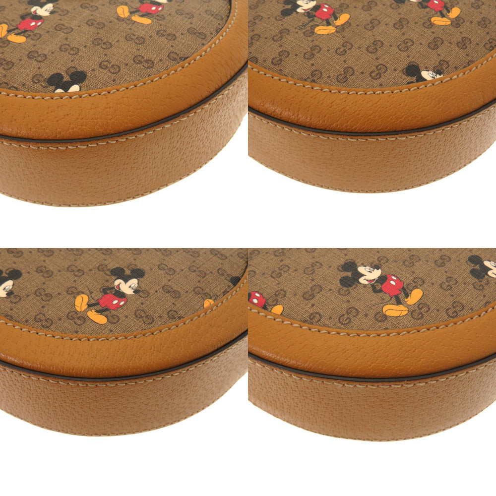 GUCCI Shoulder Bag 603938 GG Supreme Brown Disney Mickey Women Used