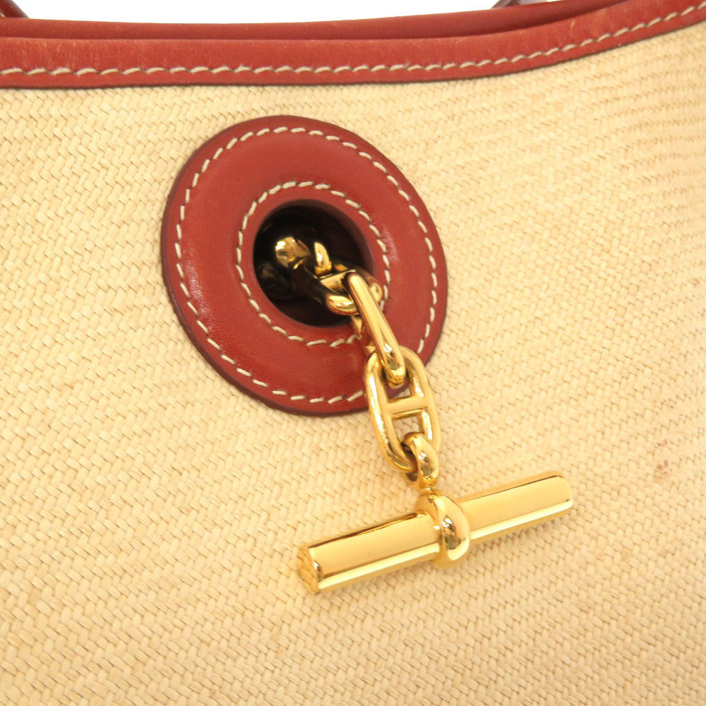 HERMES Shoulder Bag straw beige Vespa PM Women Used