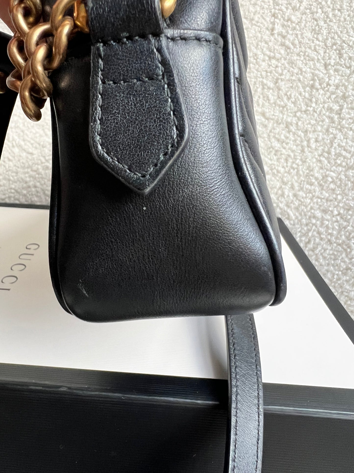 Gucci GG Black Marmont Mini Shoulder Bag (RRP £1,360)