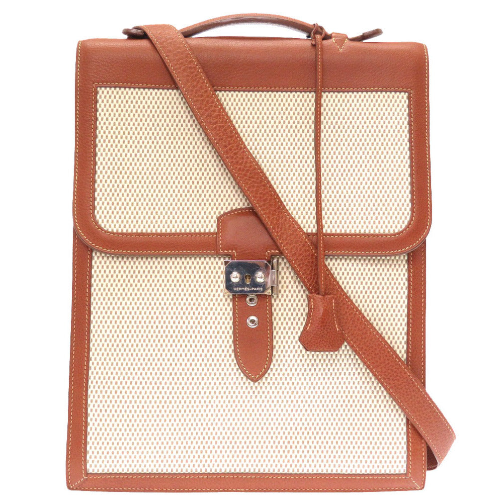 HERMES Shoulder Bag Buffl Brown Sac Adepesh DPLG