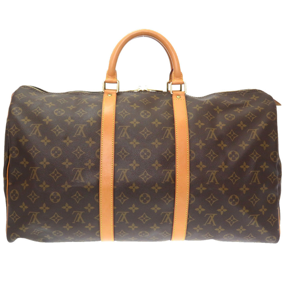 LOUIS VUITTON Boston Duffel bag M41426 Monogram canvas Brown Monogram Keepall 50 mens Used