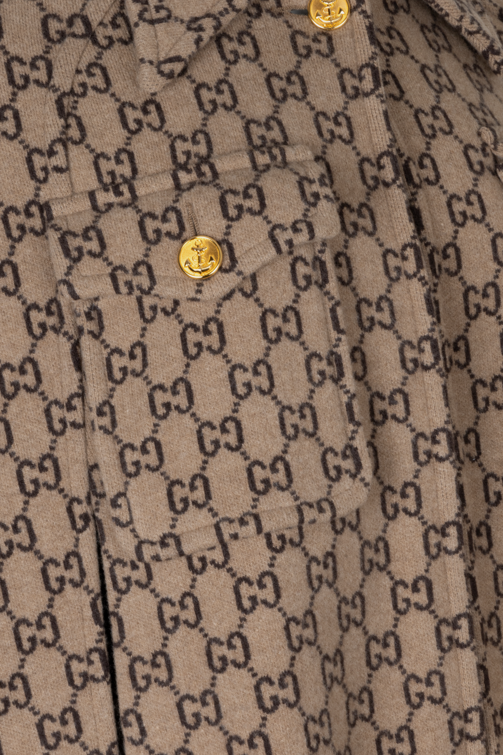 GUCCI GG Supreme Cape Wool Beige