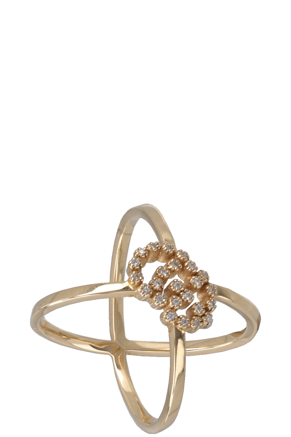 GUCCI Running GG Ring 18k Gold Diamonds