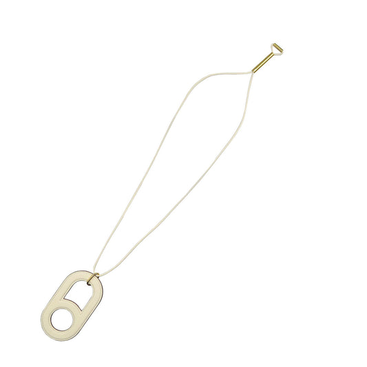 HERMES Necklace Swift Ivory Variations