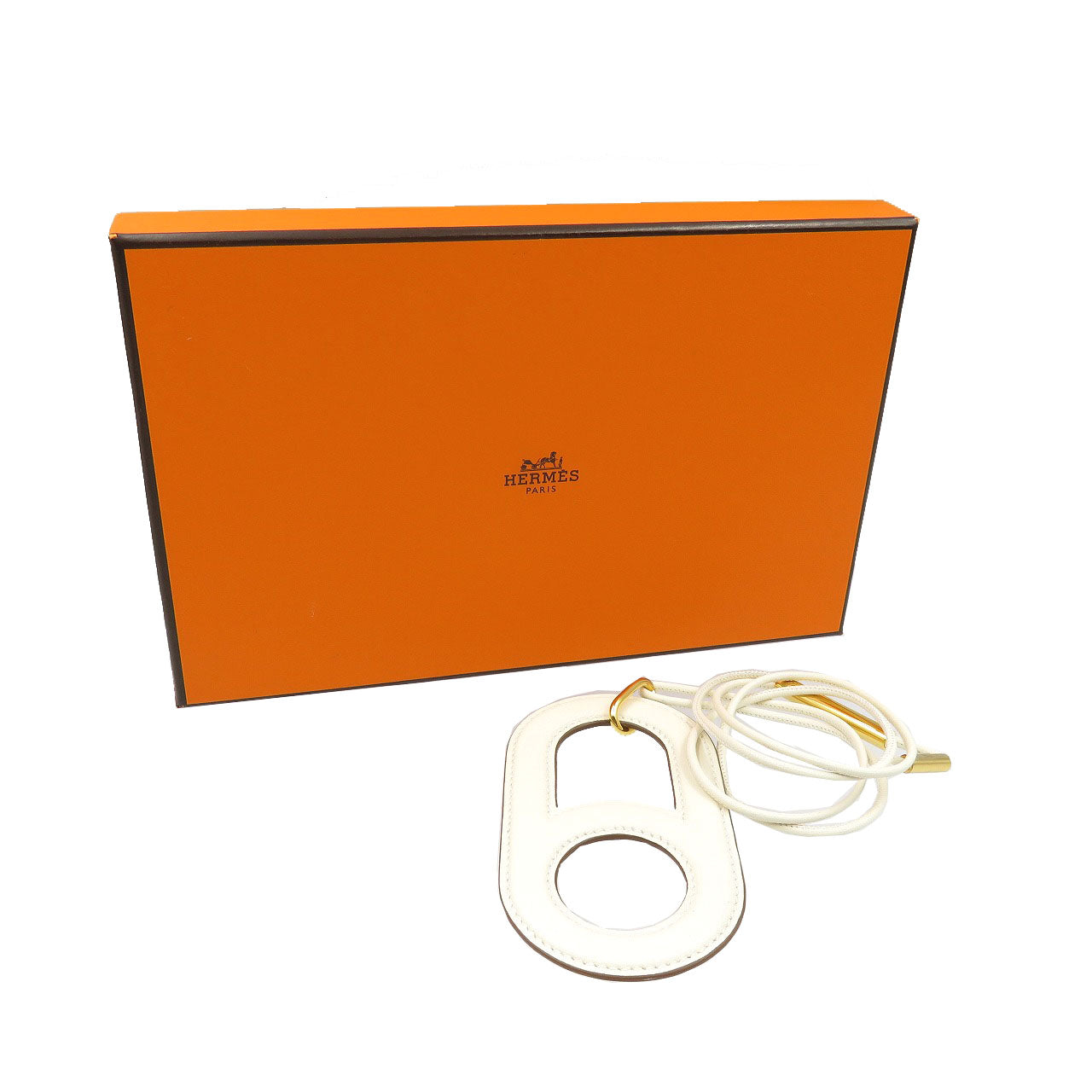 HERMES Necklace Swift Ivory Variations