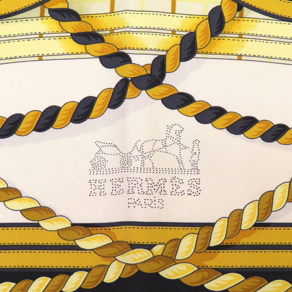 HERMES scarf silk Noir Kare Wash 90 Formal Dress