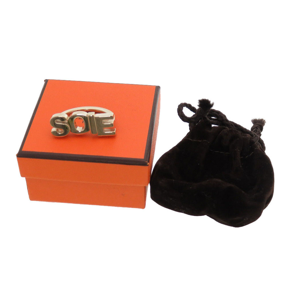 HERMES Scarf ring metal gold SOIE