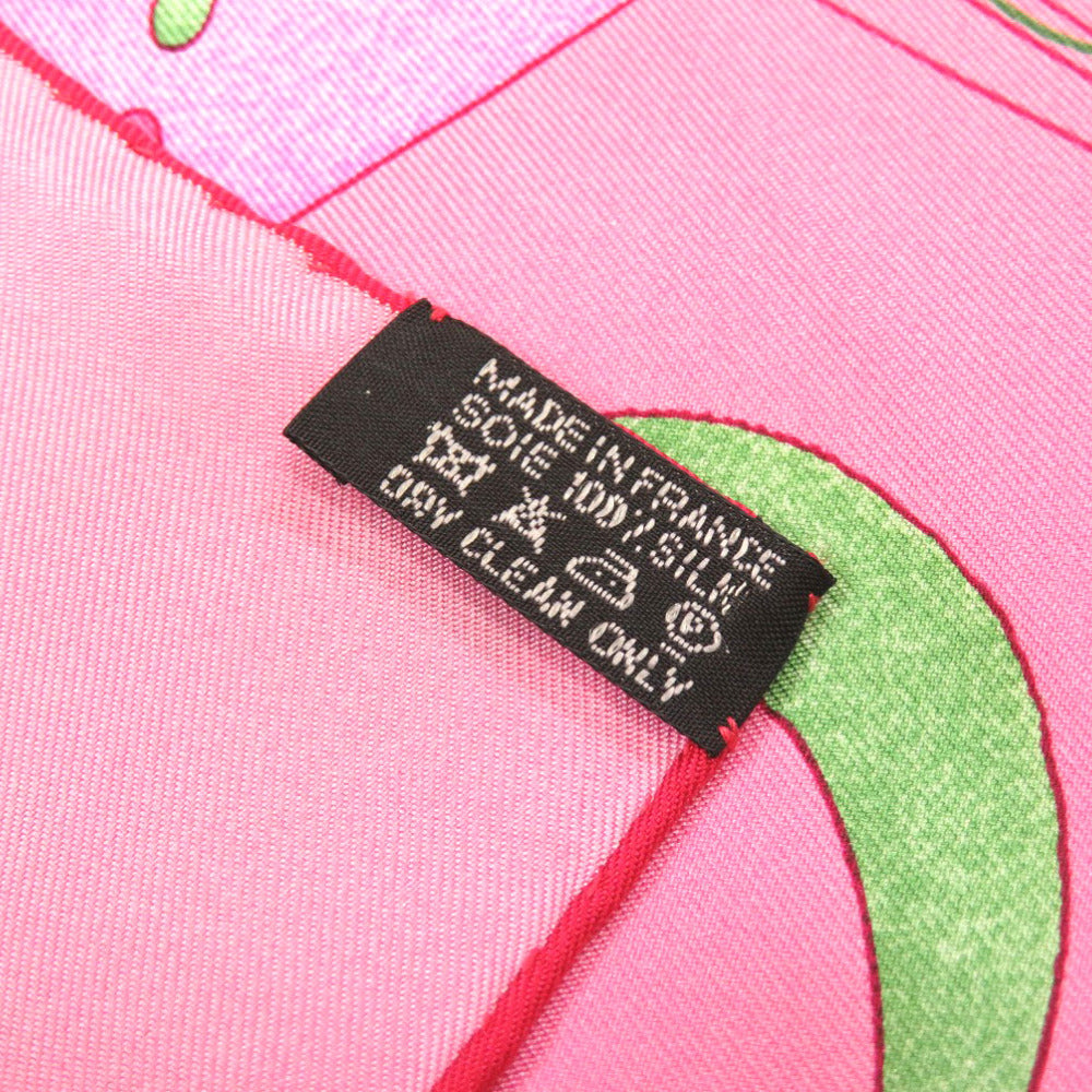 HERMES scarf silk pink Carre90 La Danse du Cosmos Dance of the Universe