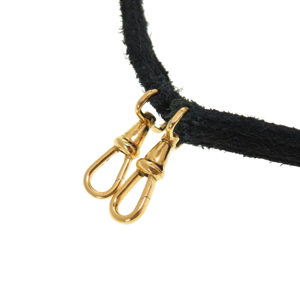 HERMES Shoulder strap Doblis black mini kelly strap
