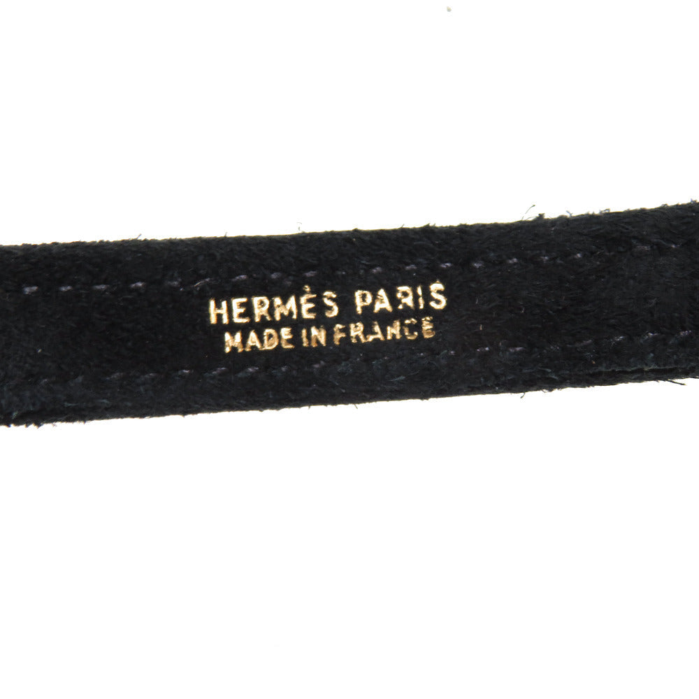 HERMES Shoulder strap Doblis black mini kelly strap