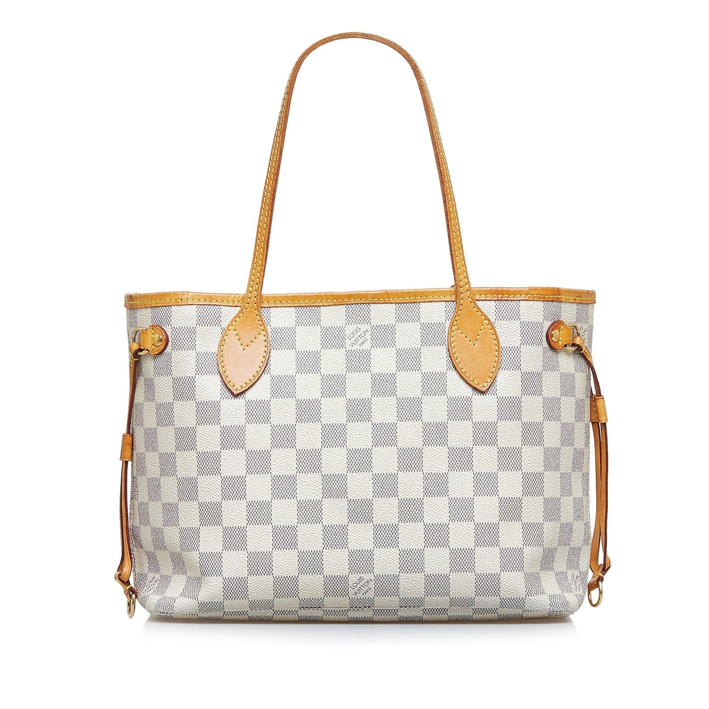 LOUIS VUITTON Damier Azur Neverfull PM White